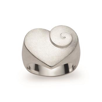 925/- Ring, rhodineret, mat from Bastian Inverun