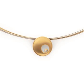 925/- Vedhæng, forgyldt, mat, Dia. 0,02ct W-SI from Bastian Inverun