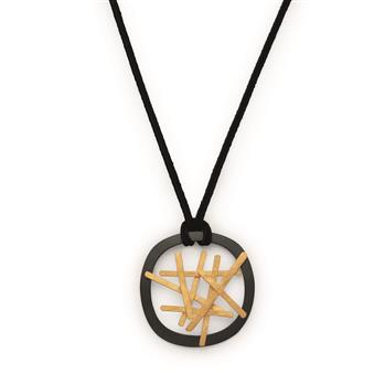 925/- Vedhæng, delvis fg, sort rh, mat from Bastian Inverun