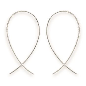 925/- Øreringe, rhodineret, matte from Bastian Inverun