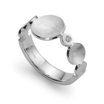 925/- ring, rh, matt/pol, dia. 0,02ct W-SI from Bastian Inverun