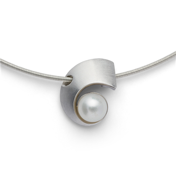 925/-vedhæng, rh, matt/pol, kultur.perle3,18ct from Bastian Inverun
