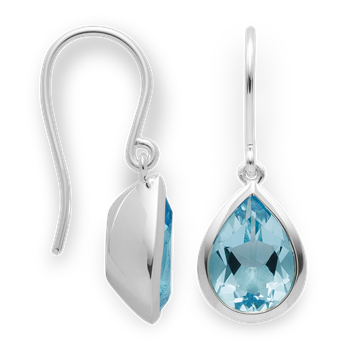 925/- vedhæng, poleret, blå topas 6,37 ct from Bastian Inverun