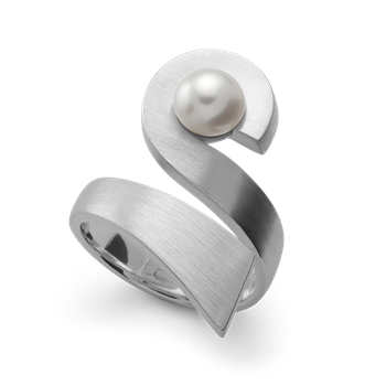 925/-ring, rh, mat, kultur perle 2,15 ct from Bastian Inverun