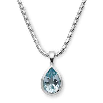 925/- vedhæng, poleret, blå topas 1,97ct from Bastian Inverun