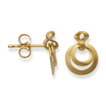 925/- ørestikker, forgyldte, satinmat from Bastian Inverun