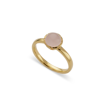 925 ring, forgyldt,poleret, rosenkvarts 1,33 karat from Bastian Inverun