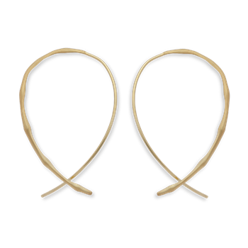 925/- øreringe, forgyldte, satinmat from Bastian Inverun