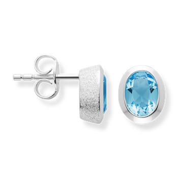 925/- Ørestikker blå topas 1,26ct. Mat/pol from Bastian Inverun