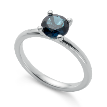 925/- Rh Ring blå topas 1,50,ct poleret from Bastian Inverun
