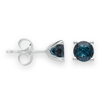 925/- Ørestikker blå topas 1,20ct. Poleret from Bastian Inverun