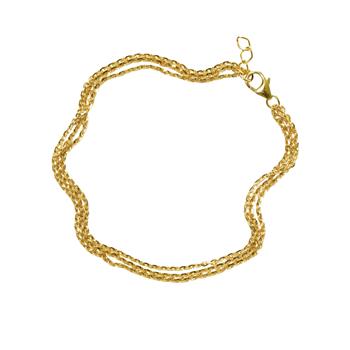 14kt Anker Facet Armbånd eller Halskæde med 3 rækker  38cm from San - Links of Joy