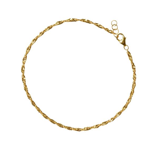 18kt Singapore armbånd & halskæde med 1,8mm bredde 40/42cm from San - Links of Joy