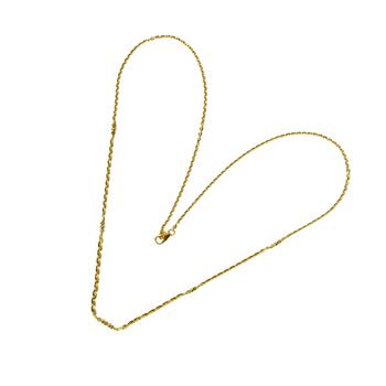 Halskæde i forløb - 14kt guld med Facetterede Antracit Diamanter 50cm from San - Links of Joy