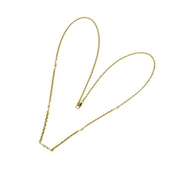 Halskæde i forløb - 14kt guld med Facetterede Hvide  Diamanter 50cm from San - Links of Joy