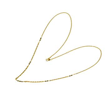 Halskæde i forløb - 14kt guld med Facetterede Sorte Diamanter 50cm from San - Links of Joy