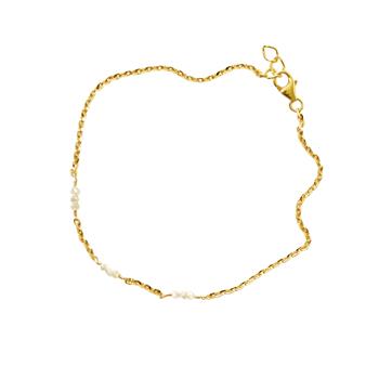 Armbånd eller halskæde i 18kt guld med Facetterede Hvide Diamanter 38cm from San - Links of Joy