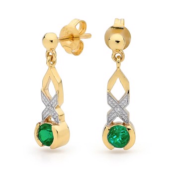 earrings with gemset, from Bee