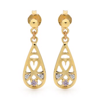 earrings with gemset, from Bee