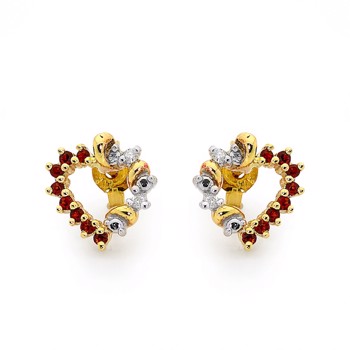 earrings with gemset, from Bee