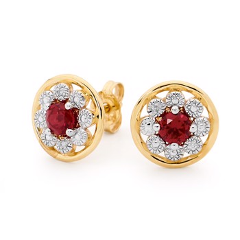 earrings with gemset, from Bee