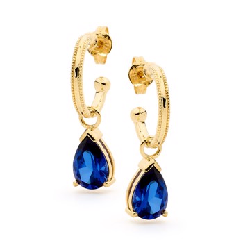 Solitaire earrings with gemset, from Bee