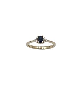 Ring 14 karat guld safir med 0,055ct wsi from L&G