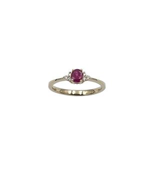 Ring 14 karat guld rubin med 0,055ct wsi from L&G