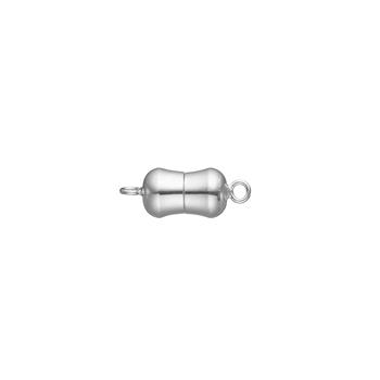 Rhod. Sølv magnet perlelås 12mm blank  from Siersbøl