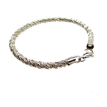 4,5mm Rævekæde/Twistet i Blank Sterlingsølv Armbånd & Halskæde 23cm from San - Links of Joy