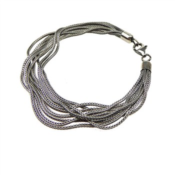Armbånd & halskæde - 9 rk.Rævekæde - Letoxyderet 21cm from San - Links of Joy