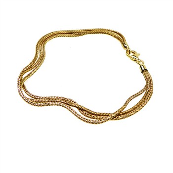 Armbånd & halskæde - 3 rk.Rævekæde - Forgyldt 21cm from San - Links of Joy