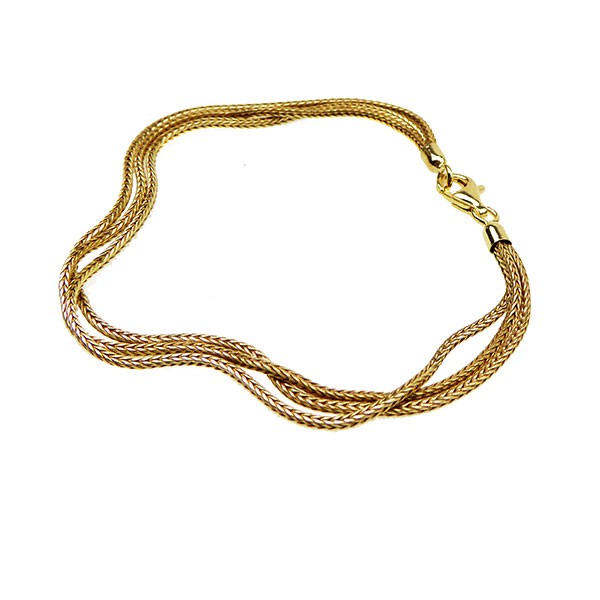 Armbånd & halskæde - 3 rk.Rævekæde - Forgyldt 18cm from San - Links of Joy