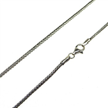 1,8mm Rævekæde i Let Oxyderet Sterlingsølv Armbånd & Halskæde Letoxyderet 21cm from San - Links of Joy