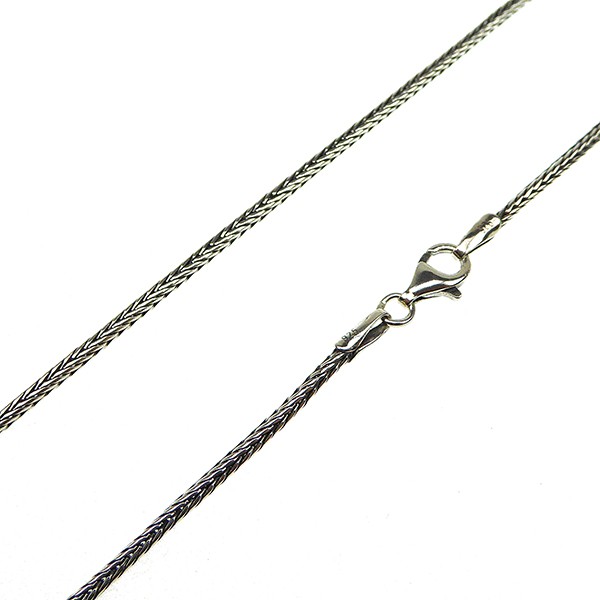 1,8mm Rævekæde i Let Oxyderet Sterlingsølv Armbånd & Halskæde Letoxyderet 16cm from San - Links of Joy