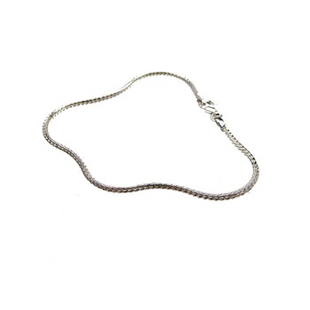 1,8mm Rævekæde i Blank Sterlingsølv Armbånd & Halskæde 60cm from San - Links of Joy