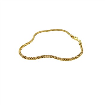 1,8mm Rævekæde i Forgyldt Sterlingsølv Armbånd & Halskæde 21cm from San - Links of Joy