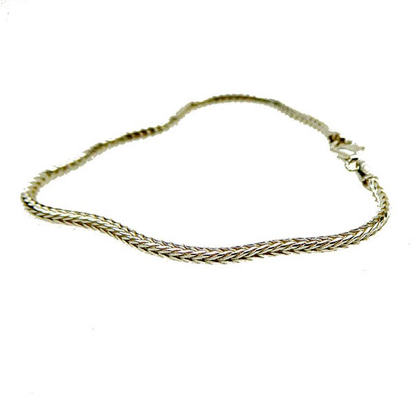 2,8mm Rævekæde i Blank Sterlingsølv Armbånd & Halskæde 17cm from San - Links of Joy
