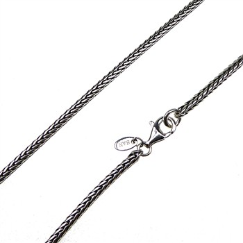 3,2mm Rævekæde i Let Oxyderet Sterlingsølv Armbånd & Halskædefor Letoxyderet 23cm from San - Links of Joy