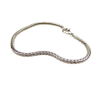 3,2mm Rævekæde i Blank Sterlingsølv Armbånd & Halskæde 23cm from San - Links of Joy