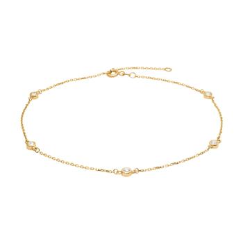 8kt. guldankelkæde m/cz from Siersbøl