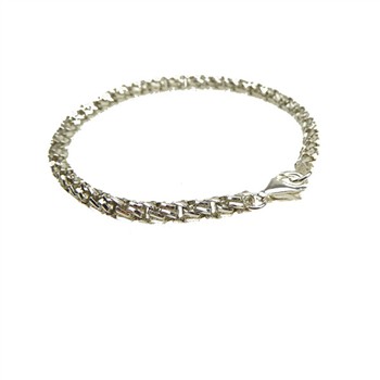 Armbånd & Halskæde i Blank Sterlingsølv 4,7mm 23cm from San - Links of Joy
