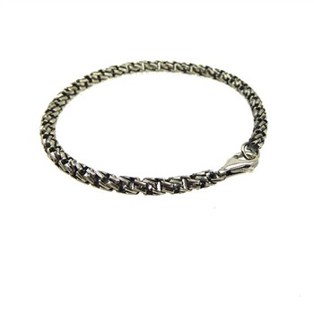 Armbånd & Halskæde i Let oxyderet Sterlingsølv 4,7mm 23cm from San - Links of Joy