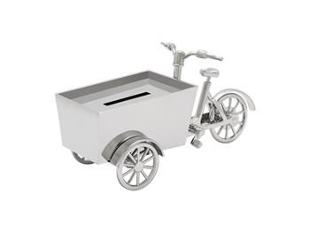 Sparebøsse cykel, sølv farvet from Noa Kids