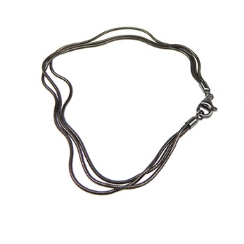 Armbånd & halskæde - 3 rk. Slange - Oxyderet 21cm from San - Links of Joy