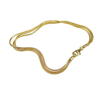 Armbånd & halskæde - 3 rk.Slange/Forgyldt 21cm from San - Links of Joy