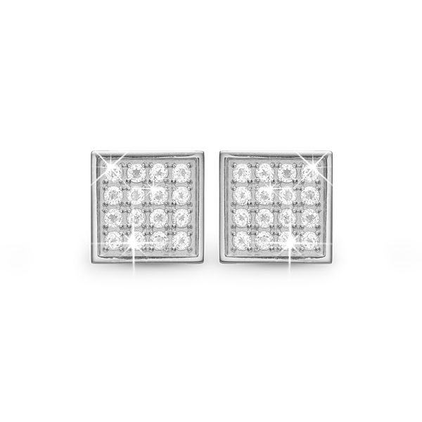Square Balance Clips - Øreclips - Sølv from Christina Jewelry & Watches