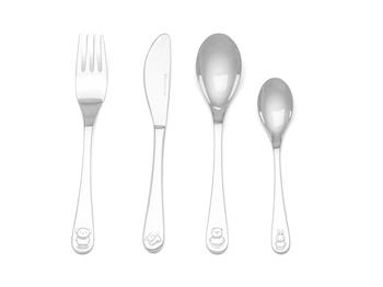 Børnebestik, 4-delt sæt, Miffy-venner, rustfrit stål from Noa Kids