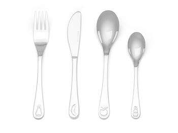 Børnebestik, 4-delt, Miffy-frugt, rustfrit stål from Noa Kids