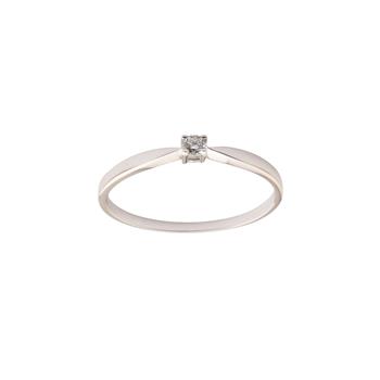 Ring 14 karat hvidguld KAYA Brillant(4-greb) from L&G